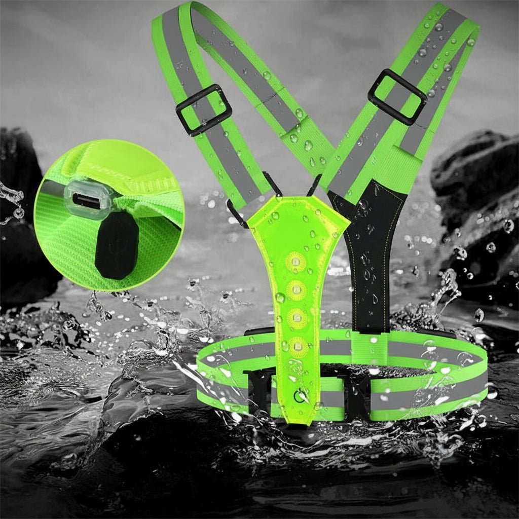 Sovere High Visibility LED Safety Vest with Reflective Strips for Runners and Cyclists 3