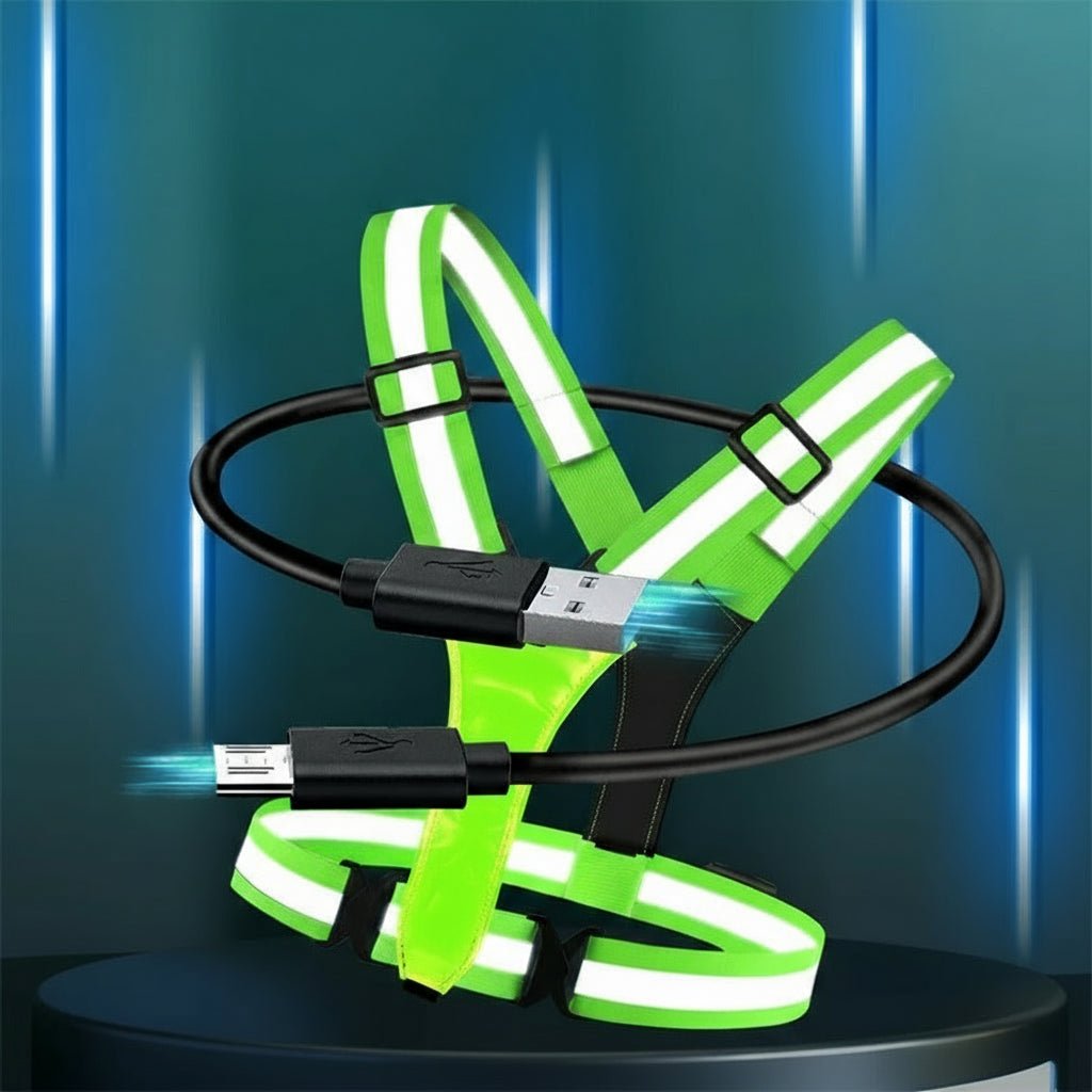 Sovere High Visibility LED Safety Vest with Reflective Strips for Runners and Cyclists 4