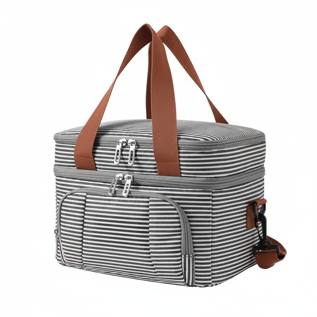 Sovere Insulated Lunch Bag, Large Capacity Double Layer Cooler Tote for Travel & Picnics 10