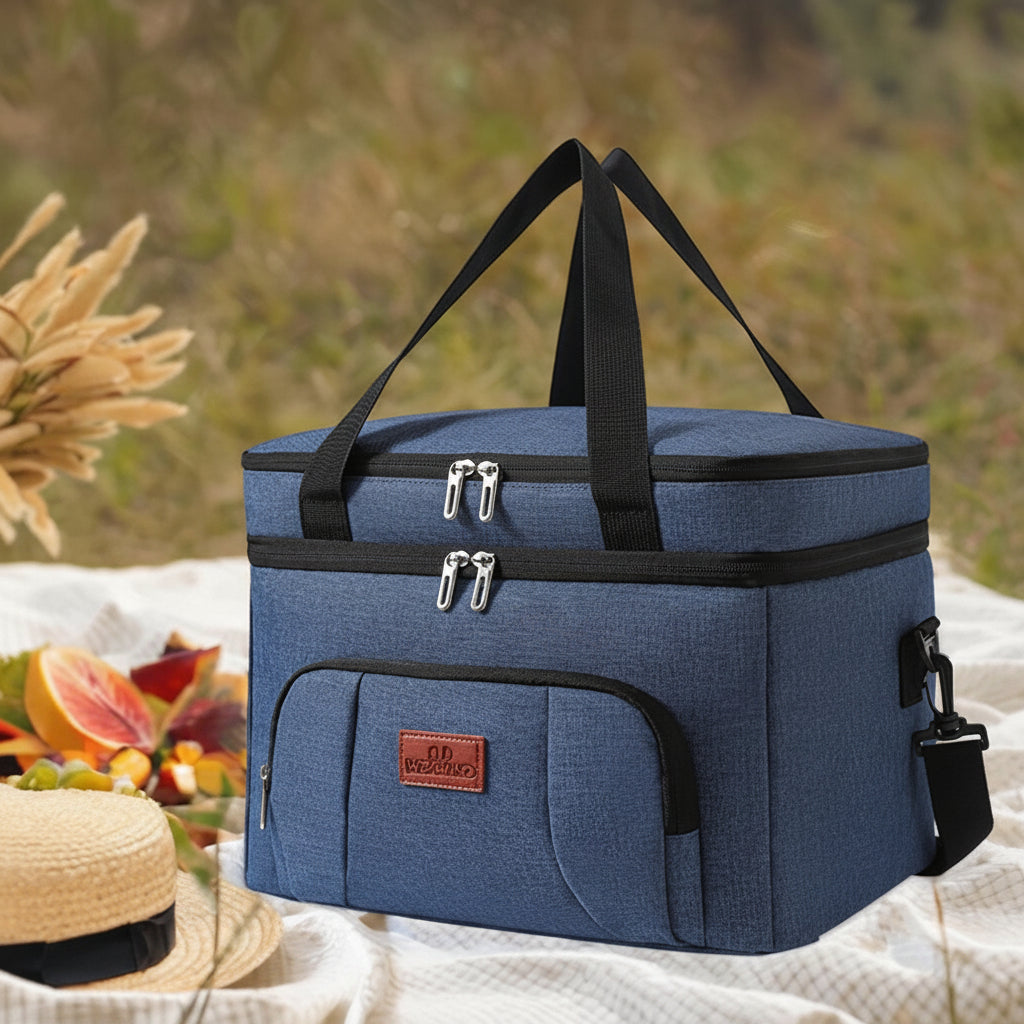 Sovere Insulated Lunch Bag, Large Capacity Double Layer Cooler Tote for Travel & Picnics 5