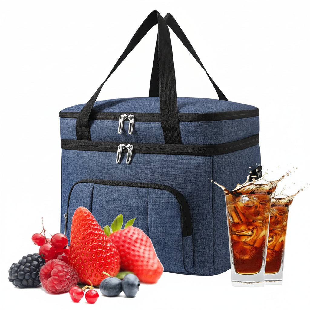 Sovere Insulated Lunch Bag, Large Capacity Double Layer Cooler Tote for Travel & Picnics 6
