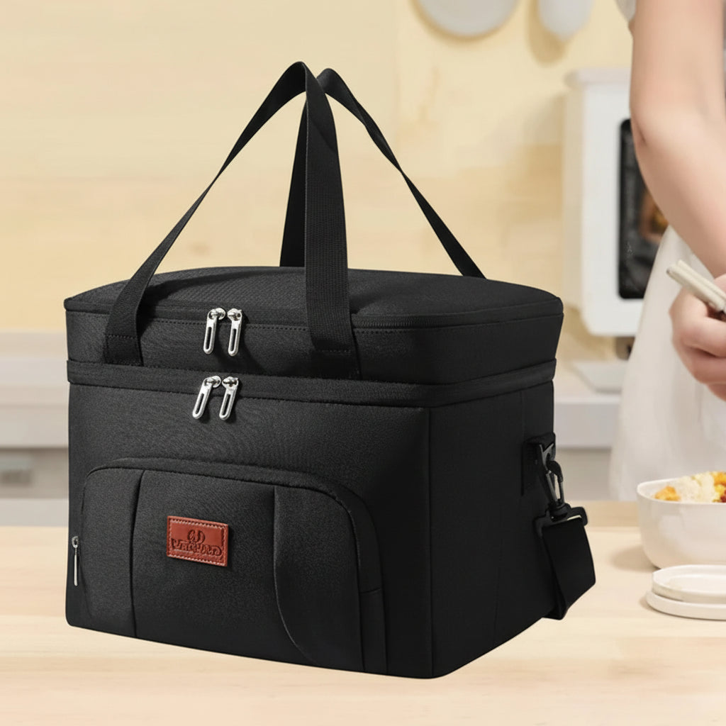 Sovere Insulated Lunch Bag, Large Capacity Double Layer Cooler Tote for Travel & Picnics 8