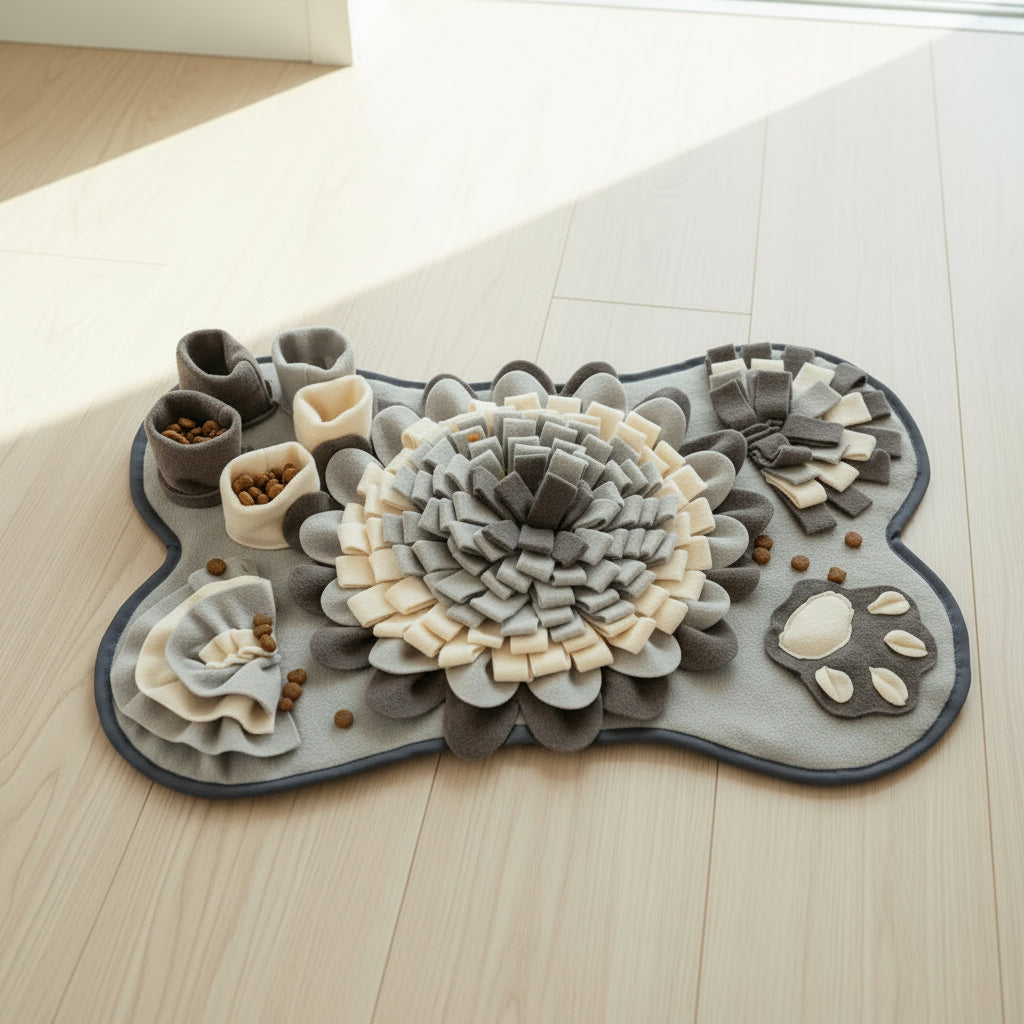 Sovere Interactive Bone Shaped Snuffle Mat for Dogs - Slow Feeding & Mental Stimulation 0