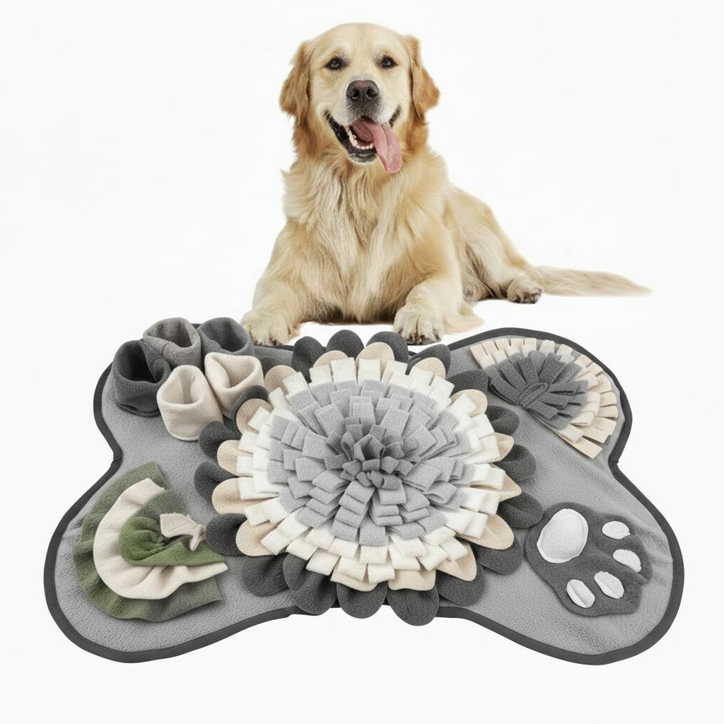 Sovere Interactive Bone Shaped Snuffle Mat for Dogs - Slow Feeding & Mental Stimulation 1