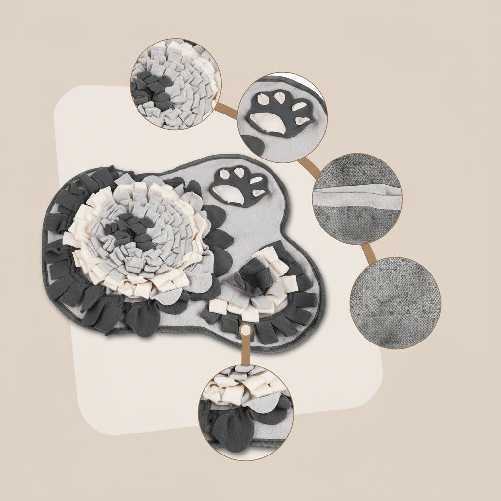 Sovere Interactive Bone Shaped Snuffle Mat for Dogs - Slow Feeding & Mental Stimulation 2