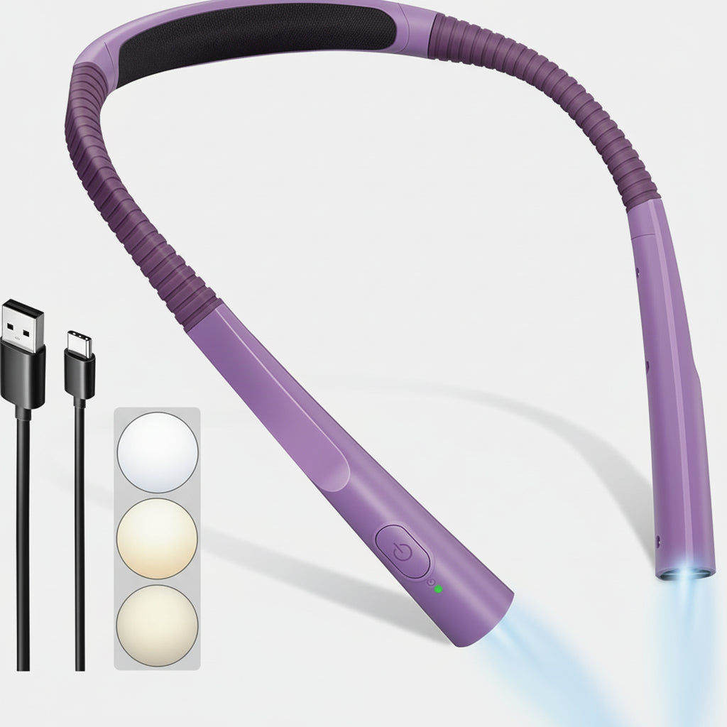 Sovere LED Neck Reading Light with 3 Color Modes, Rechargeable, Adjustable Brightness 2