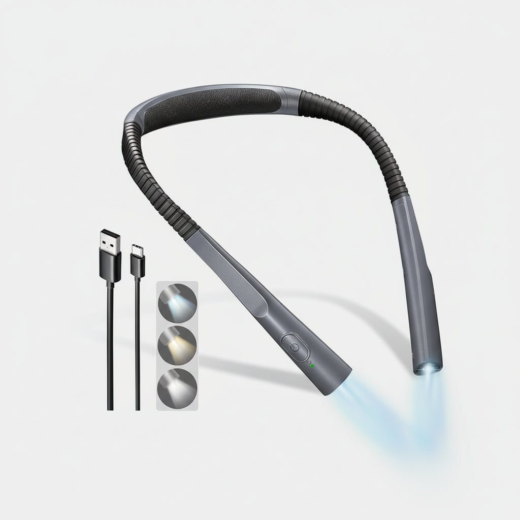 Sovere LED Neck Reading Light with 3 Color Modes, Rechargeable, Adjustable Brightness 3