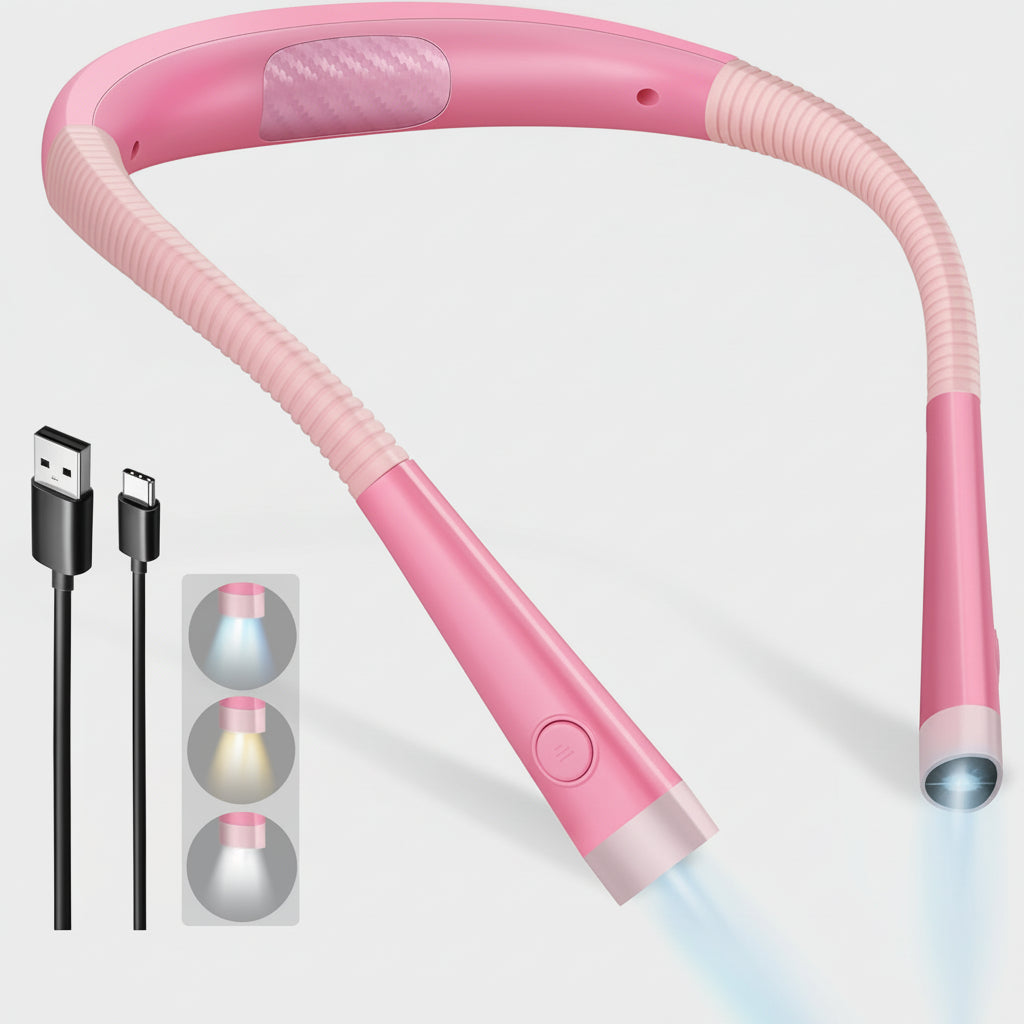 Sovere LED Neck Reading Light with 3 Color Modes, Rechargeable, Adjustable Brightness 5