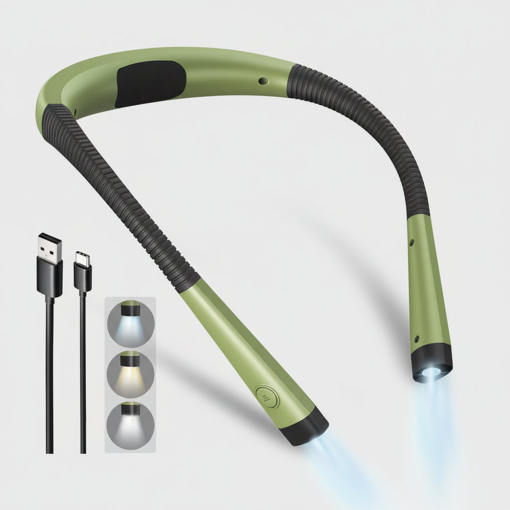 Sovere LED Neck Reading Light with 3 Color Modes, Rechargeable, Adjustable Brightness 6