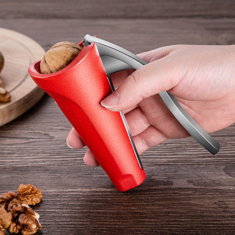 Sovere Lever Nutcracker Tool with Ergonomic Handle for Easy Shell Cracking - Red/Black 1