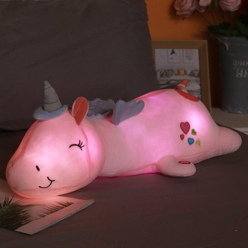 Sovere Light-Up Unicorn Plush Toy - Soft Cuddly Night Light with Rainbow Glow 0