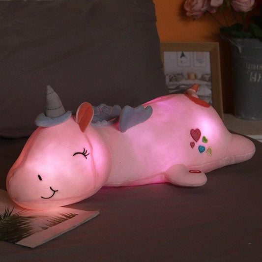 Sovere Light-Up Unicorn Plush Toy - Soft Cuddly Night Light with Rainbow Glow 0