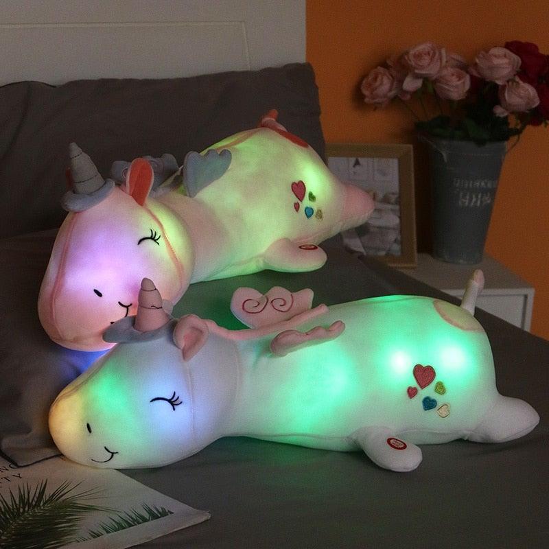 Sovere Light-Up Unicorn Plush Toy - Soft Cuddly Night Light with Rainbow Glow 1