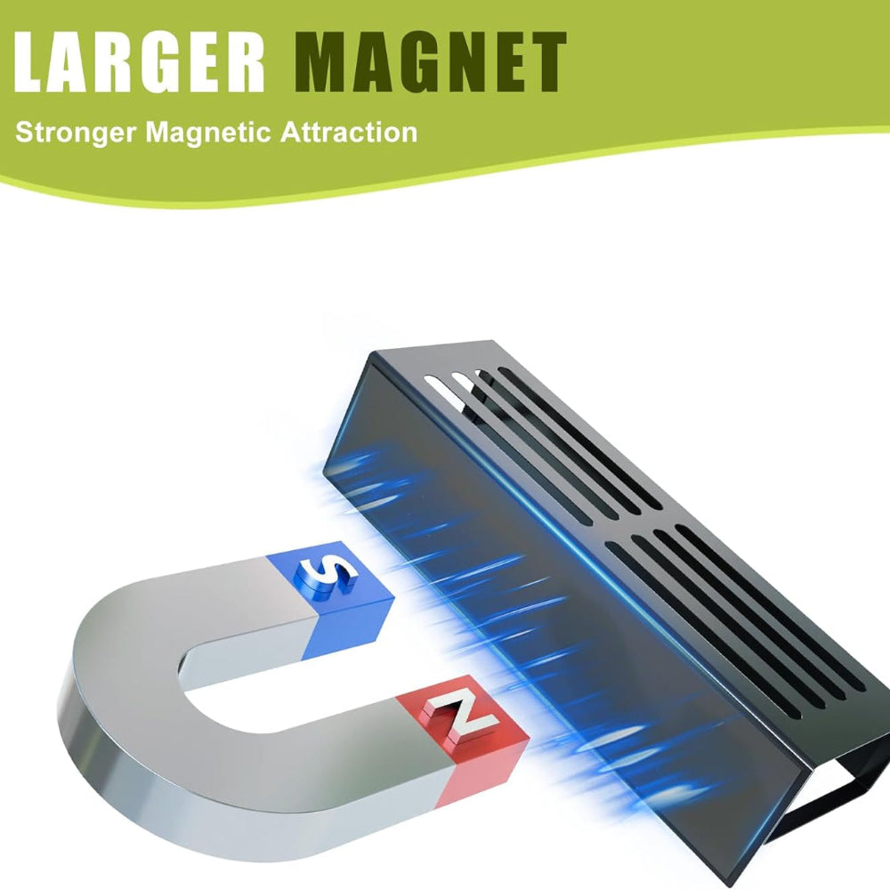 Sovere Magnetic Refrigerator Organizer Shelf - Durable Metal, Space-Saving Storage Solution for Kitchen 3