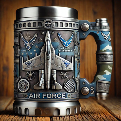 Sovere Military Style Insulated Mug with 3D Tactical Design - 15 oz Stainless Steel Coffee and Tea Cup 3
