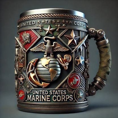 Sovere Military Style Insulated Mug with 3D Tactical Design - 15 oz Stainless Steel Coffee and Tea Cup 4