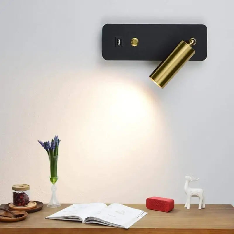 Sovere Modern Adjustable Bedside Wall Light with USB Charging and Sconce Design 2