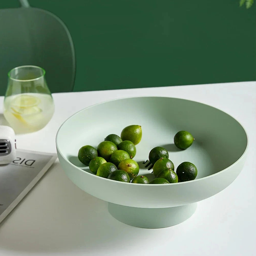 Sovere Modern Fruit Bowl with Raised Pedestal, Lightweight Plastic Design for Kitchen Decor 0