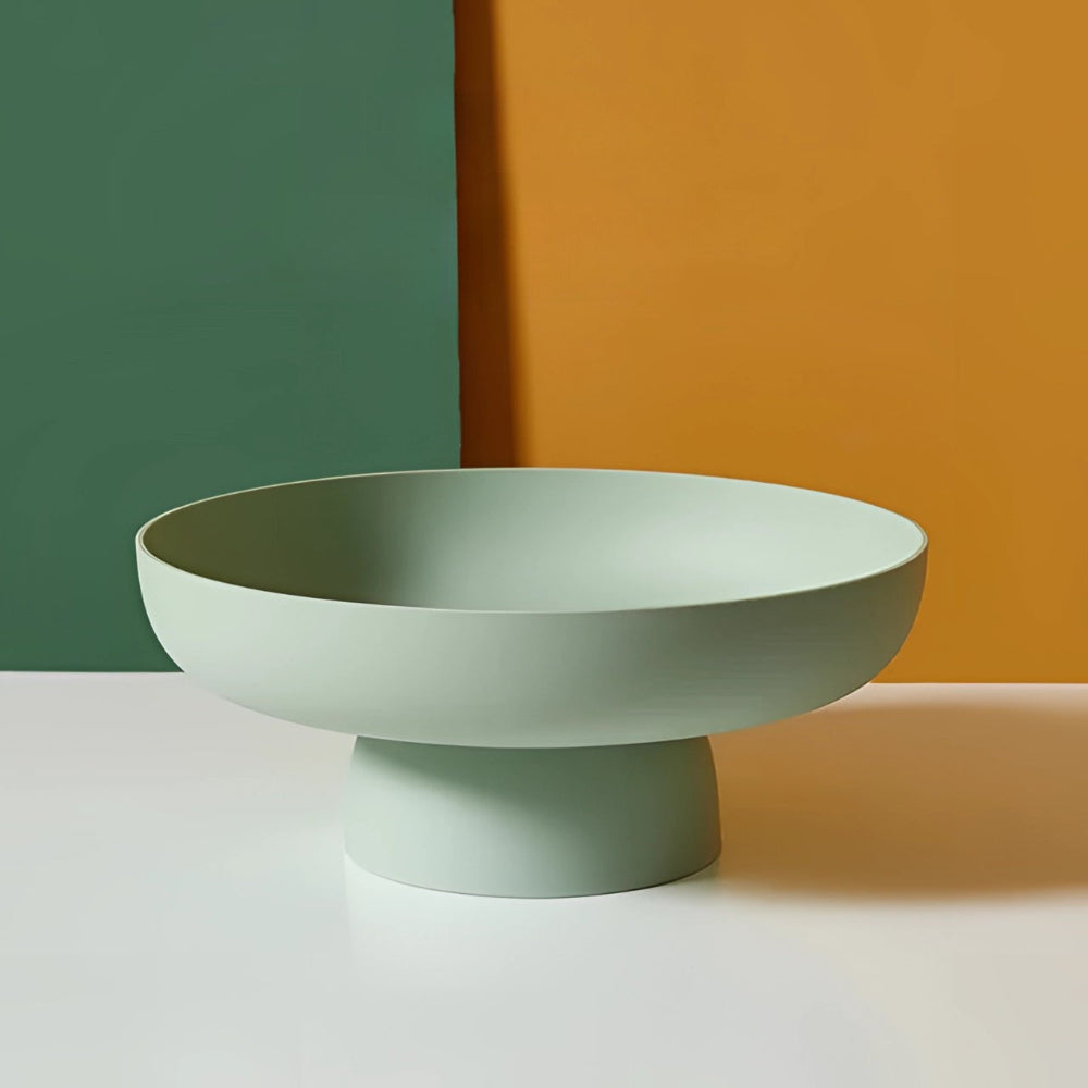 Sovere Modern Fruit Bowl with Raised Pedestal, Lightweight Plastic Design for Kitchen Decor 4