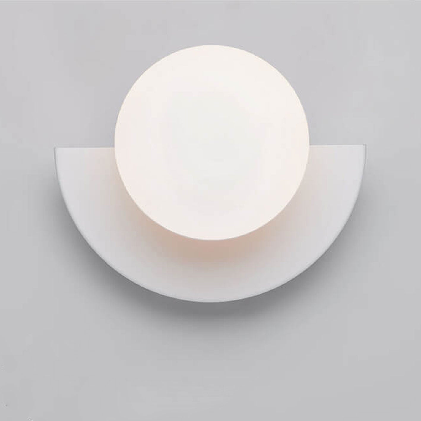 Sovere Modern Glass Globe Wall Sconce, Semi-Circle Design for Ambient Lighting 7