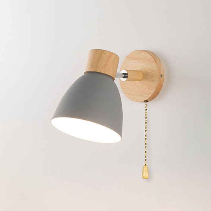 Sovere Modern Macaron Wall Light with Adjustable Angle and Natural Wood Accents 11