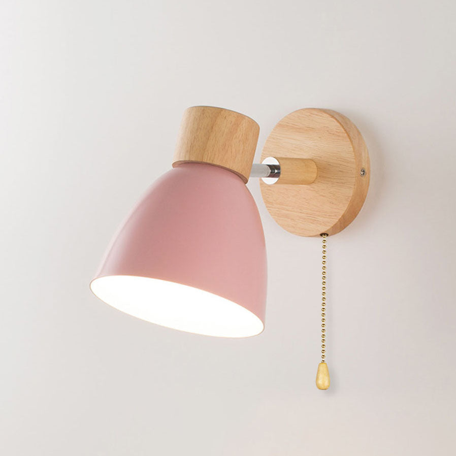 Sovere Modern Macaron Wall Light with Adjustable Angle and Natural Wood Accents 13
