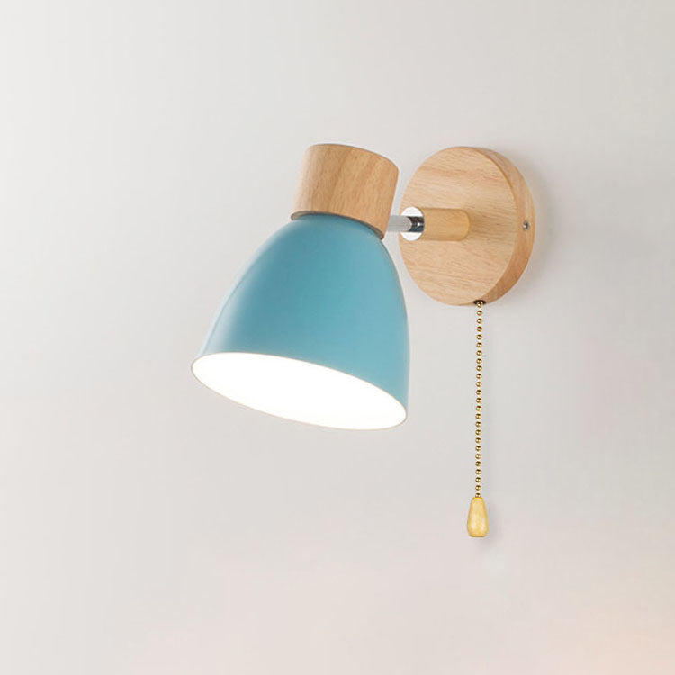 Sovere Modern Macaron Wall Light with Adjustable Angle and Natural Wood Accents 14