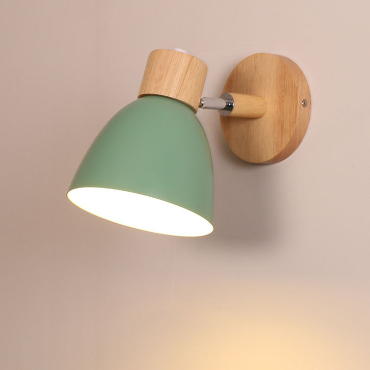 Sovere Modern Macaron Wall Light with Adjustable Angle and Natural Wood Accents 16