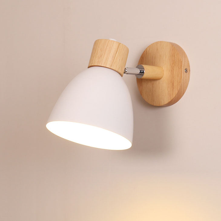 Sovere Modern Macaron Wall Light with Adjustable Angle and Natural Wood Accents 9