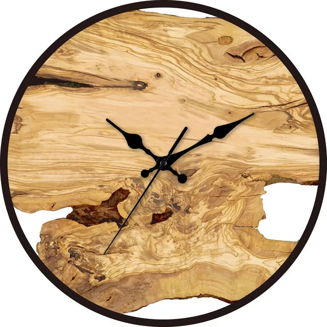 Sovere Modern Wall Clock Decor with Wood-Effect Face and Quiet Movement, 30 cm 0
