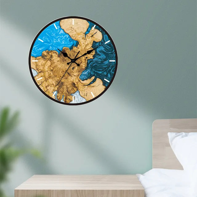 Sovere Modern Wall Clock Decor with Wood-Effect Face and Quiet Movement, 30 cm 4