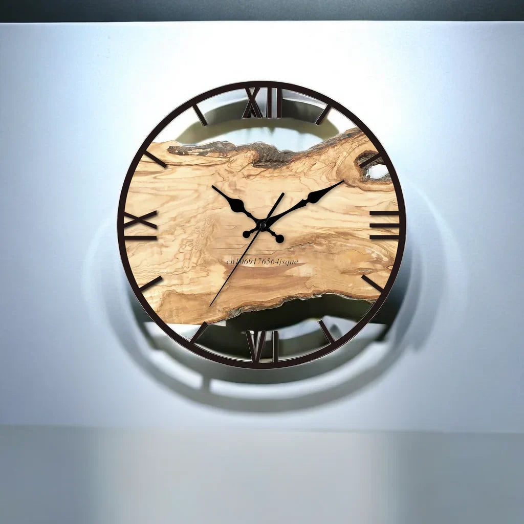 Sovere Modern Wall Clock Decor with Wood-Effect Face and Quiet Movement, 30 cm 5