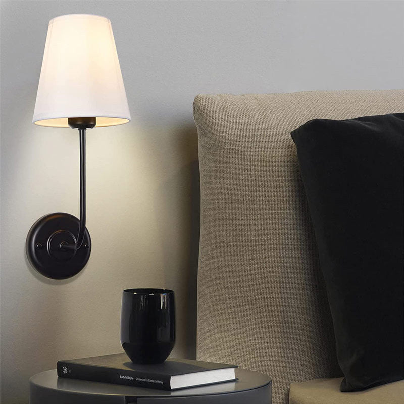 Sovere Modern Wall Light Fixture with Linen Shade for Soft Ambient Lighting 0