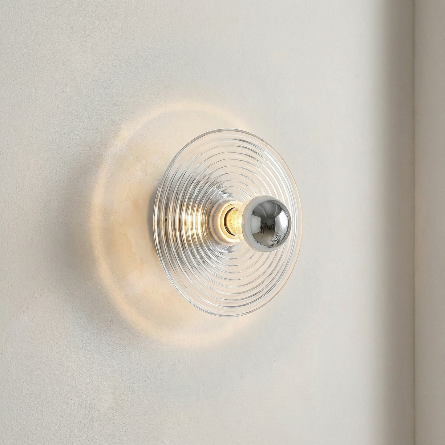 Sovere Modern Water Ripple Glass Wall Sconce Lamp for Bedroom & Living Room 1