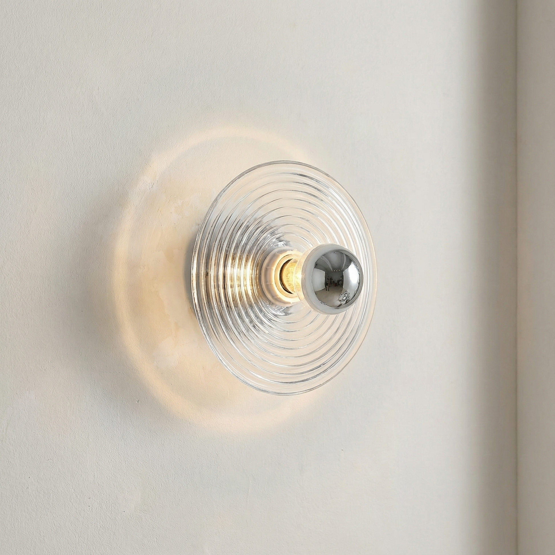 Sovere Modern Water Ripple Glass Wall Sconce Lamp for Bedroom & Living Room 1