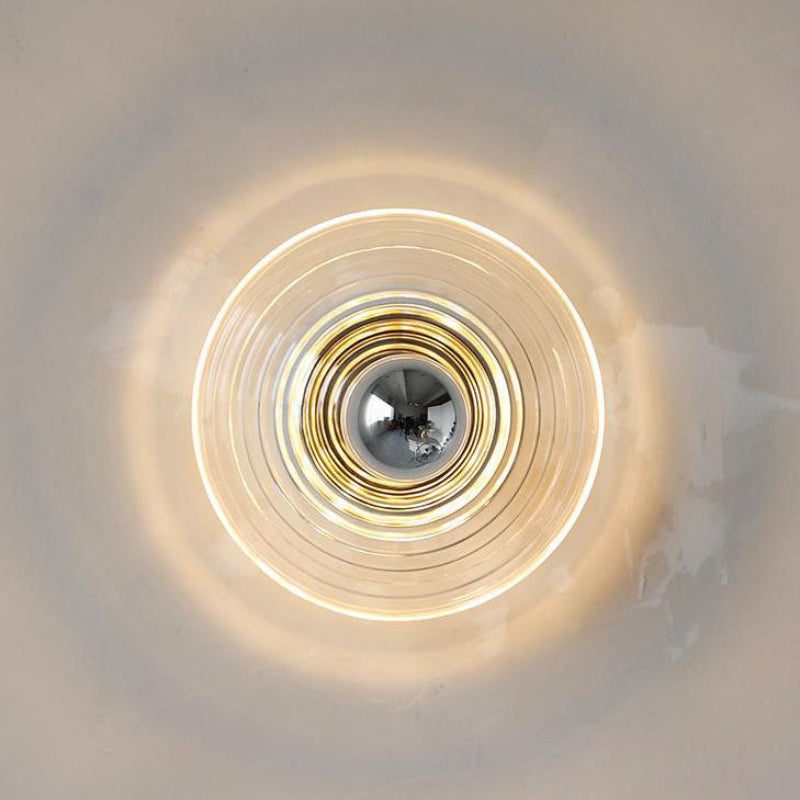 Sovere Modern Water Ripple Glass Wall Sconce Lamp for Bedroom & Living Room 5