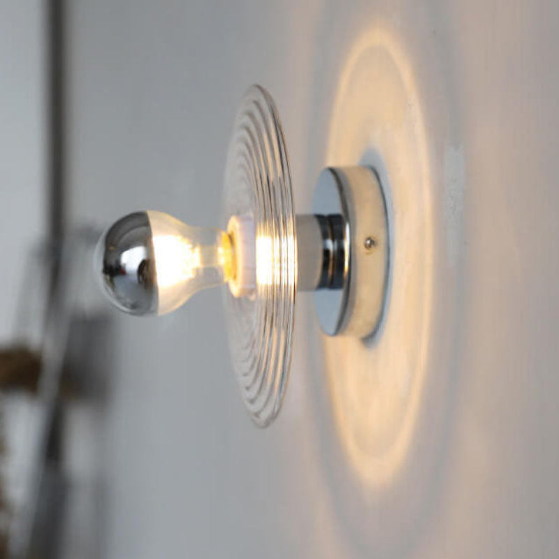 Sovere Modern Water Ripple Glass Wall Sconce Lamp for Bedroom & Living Room 8