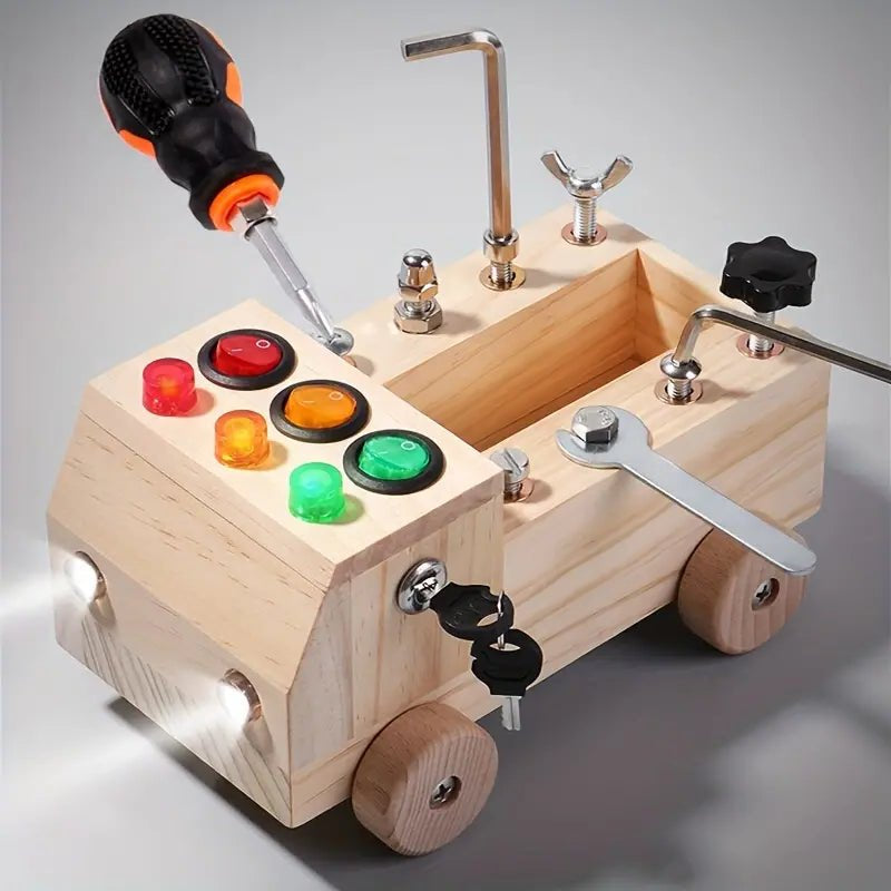 Sovere Montessori Busy Board - Interactive Wooden Sensory Toy for Kids 3-12 0