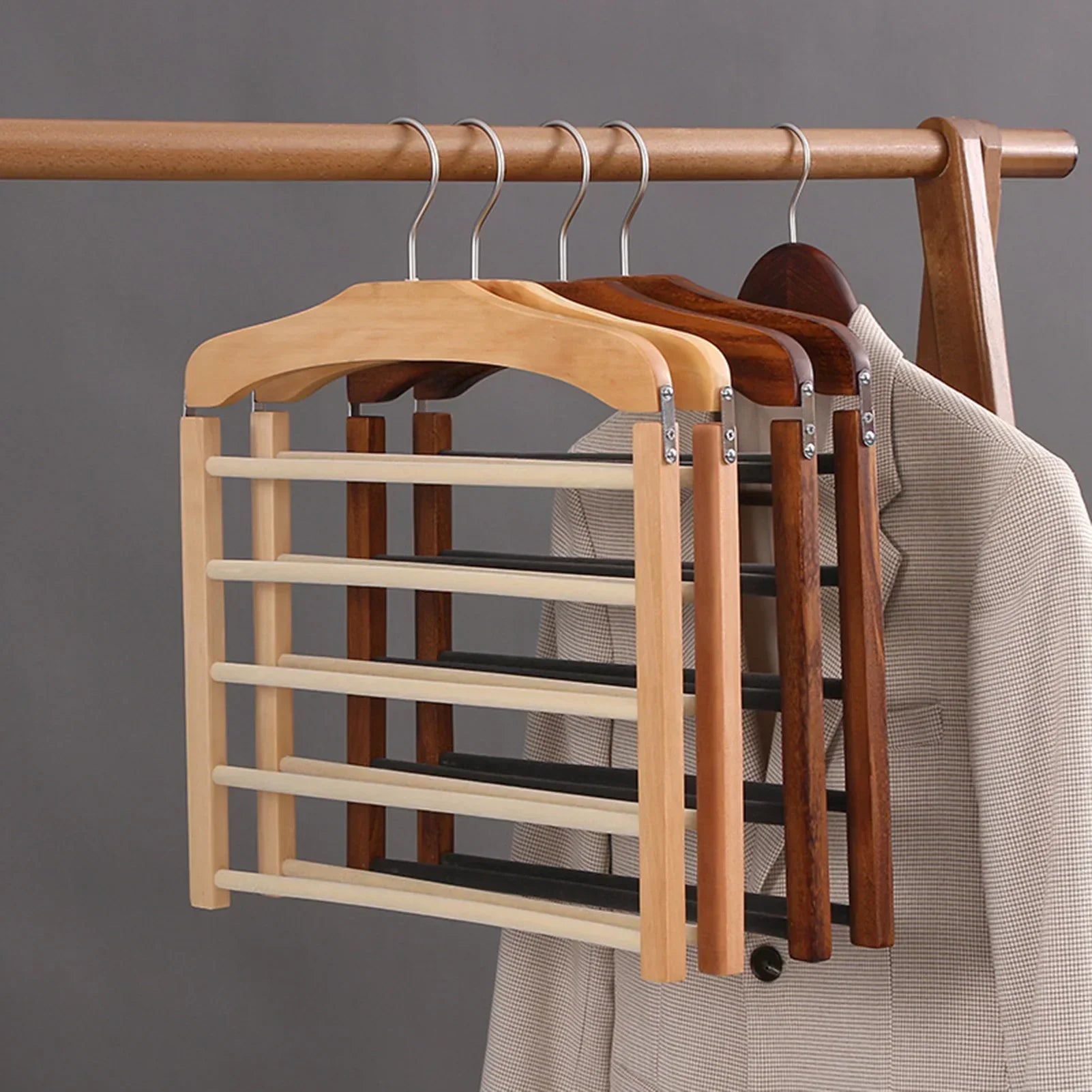 Sovere Multi-Bar Trouser Organizer Hanger for Pants, Space-Saving Closet Storage 2