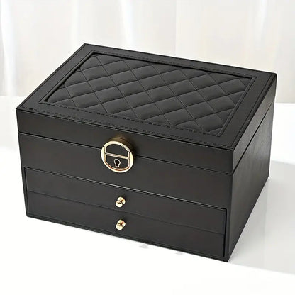 Sovere Multilayer Leather Jewelry Box for Women - Elegant Jewelry Organizer 3