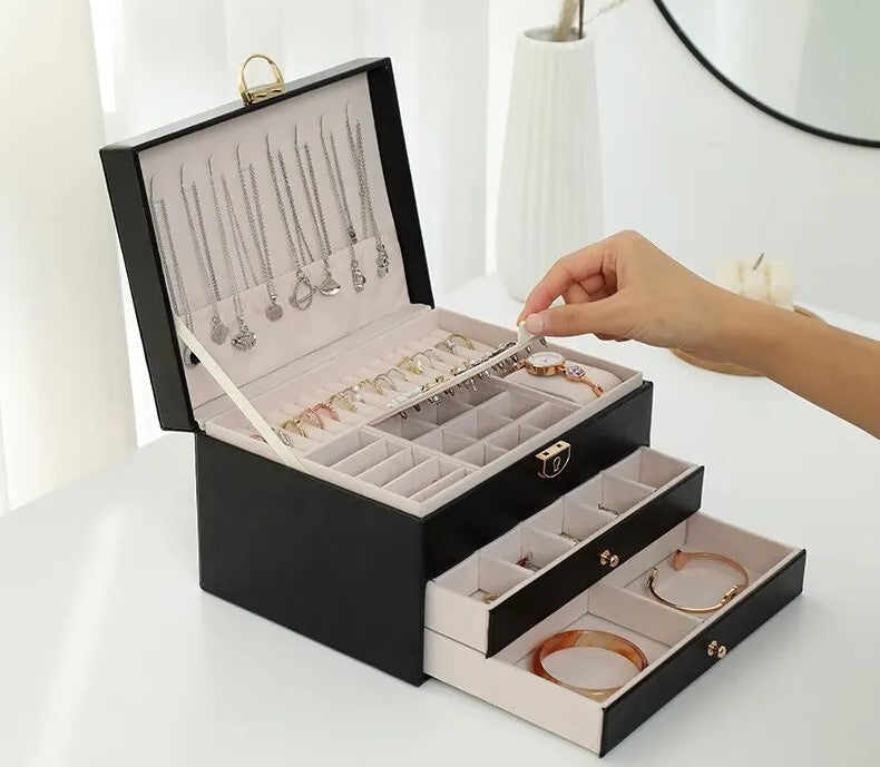 Sovere Multilayer Leather Jewelry Box for Women - Elegant Jewelry Organizer 8