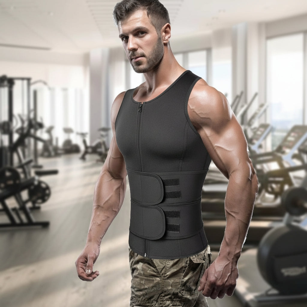 Sovere Neoprene Sauna Vest for Men - Weight Loss Sweat Vest for Fat Burning and Core Support 1