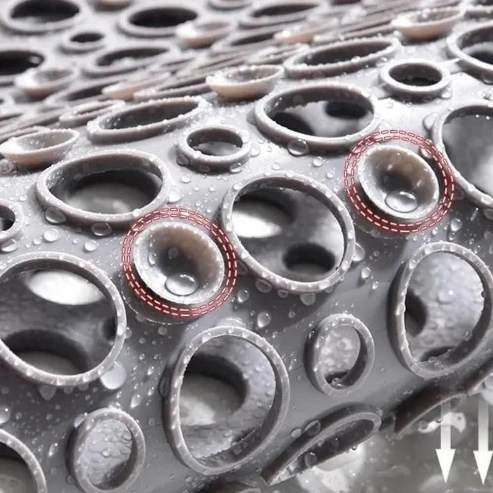 Sovere Non-Slip Shower Mat with Suction Cups and Quick-Drain Design for Safety 5