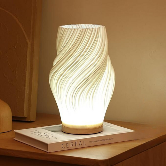 Sovere Pleated LED Table Lamp with USB Power, Dimmable Settings for Bedside or Desk 0