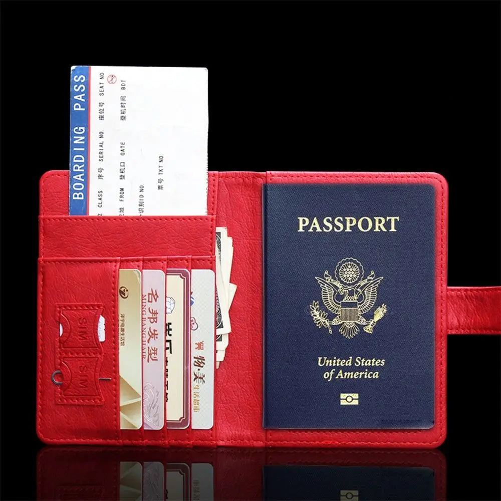 Sovere RFID Leather Passport Holder with Card Slots and Elegant Finish for Travel 3