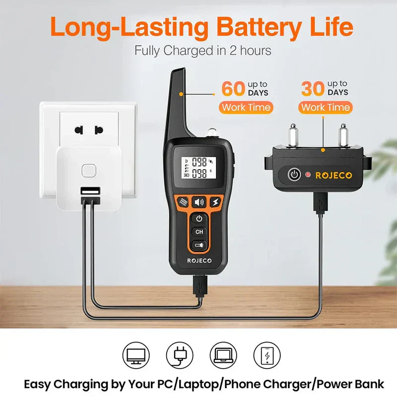 Sovere Remote-Controlled Dog Training Collar with Vibration, Sound Alerts, and LCD Display 4