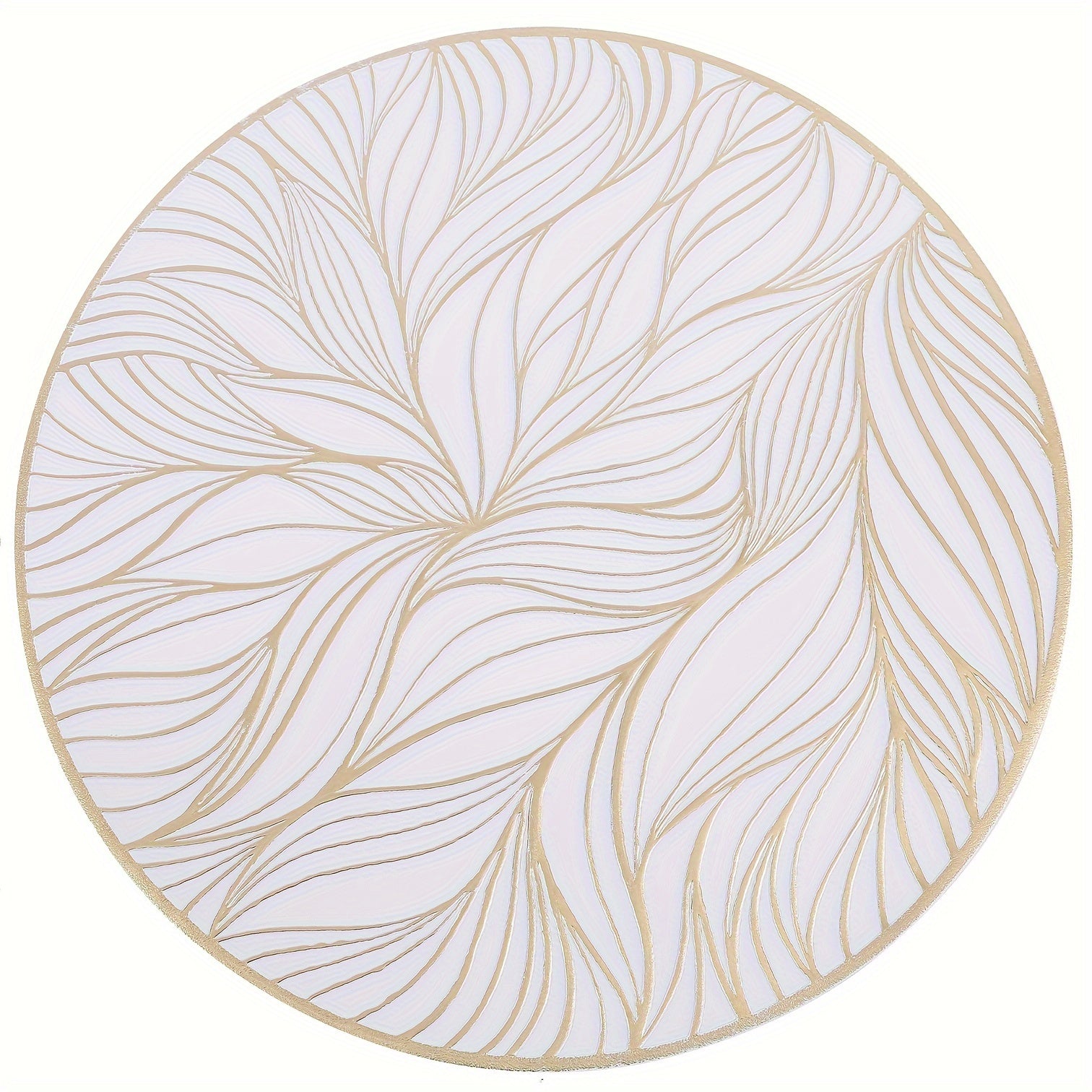 Sovere Round Gold Placemats | Heat-Resistant Table Mats for Elegant Dining 0
