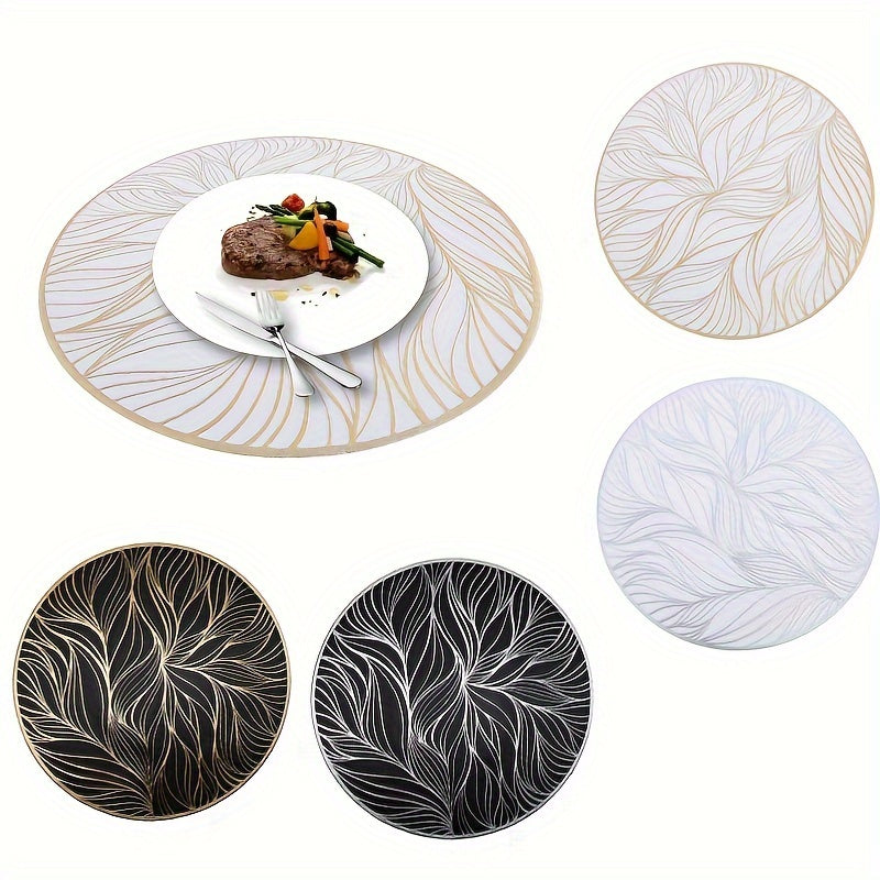Sovere Round Gold Placemats | Heat-Resistant Table Mats for Elegant Dining 1