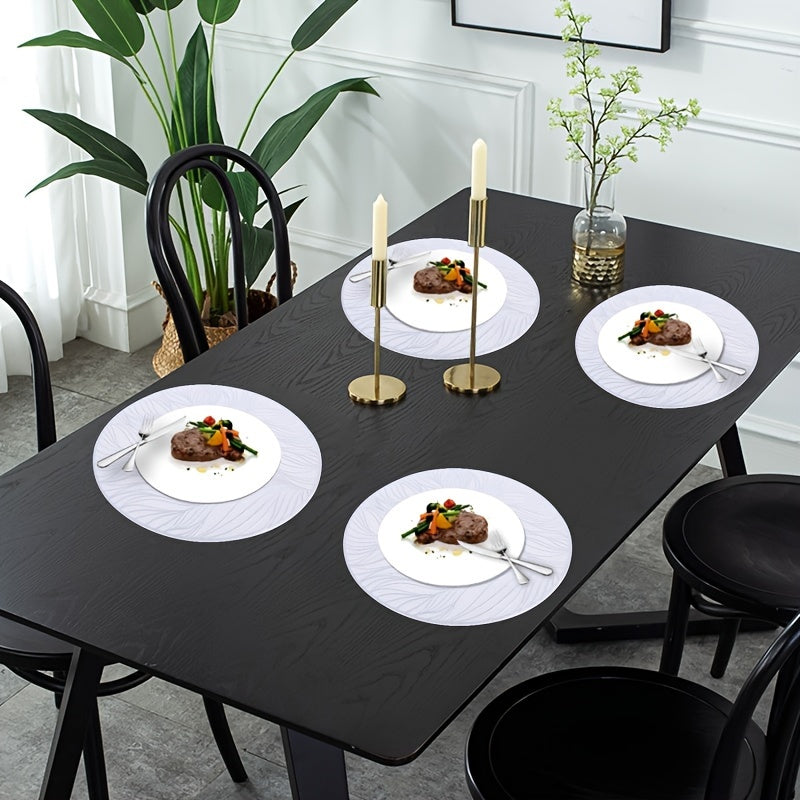 Sovere Round Gold Placemats | Heat-Resistant Table Mats for Elegant Dining 2
