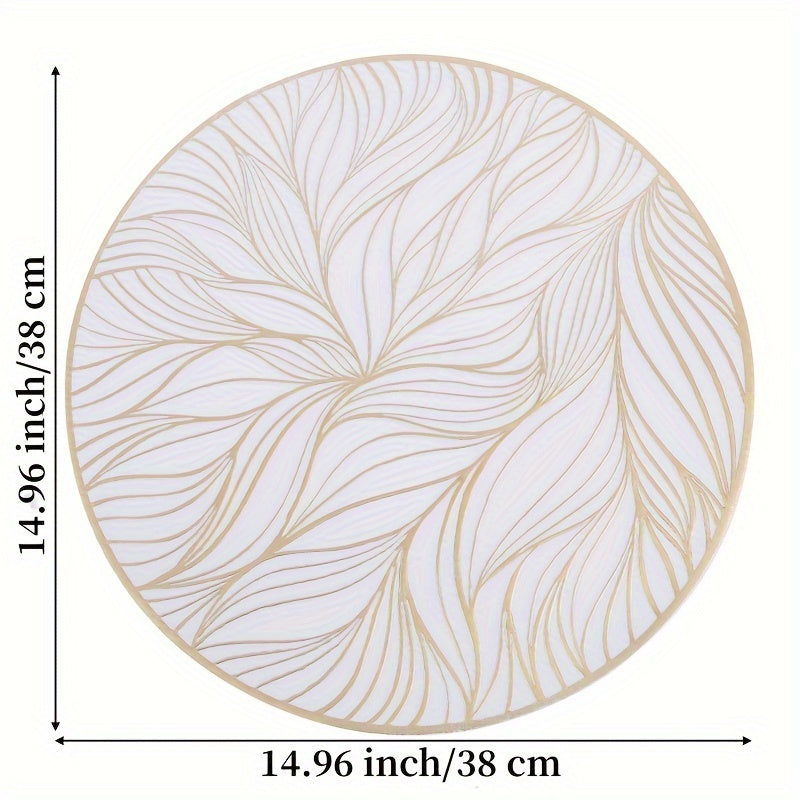 Sovere Round Gold Placemats | Heat-Resistant Table Mats for Elegant Dining 5